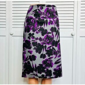 Lord & Taylor Floral Pencil Skirt Preppy Career Office‎ Workwear Professional